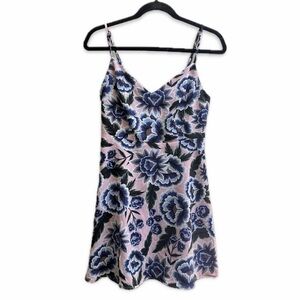 Show Me Your Mumu Spaghetti Strap Floral Mini Dress Women's Size M Pink Blue